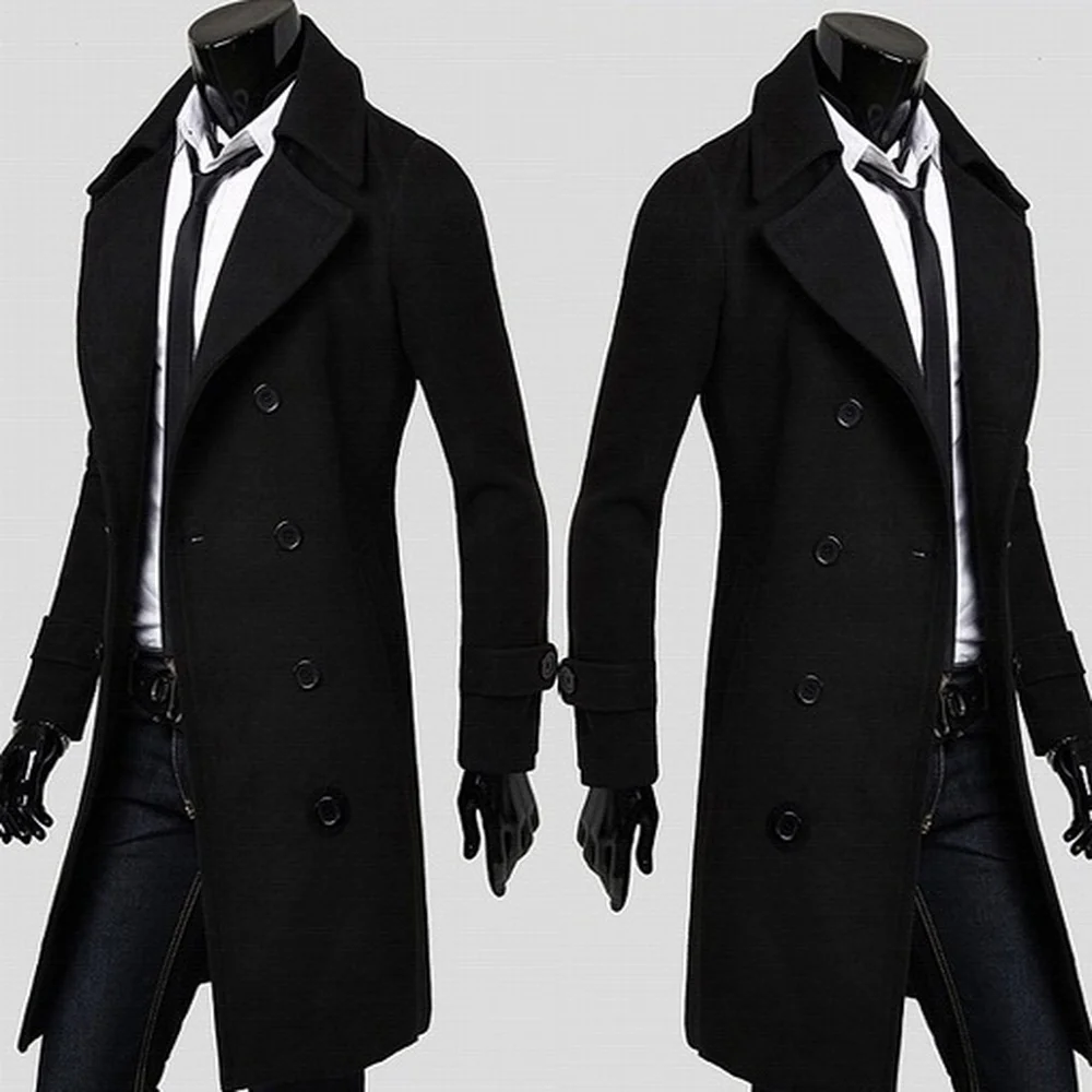 ZOGAA Winter Wool Jackets Men Blend Autumn Windbreaker Men's High-quality Outwear Mens Coats Jacket Male Long Overcoat | Мужская