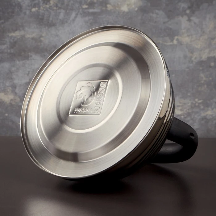 Чайник со свистком 2 8 л &quotВолна&quot с индикатором нагрева фиксированная ручка |