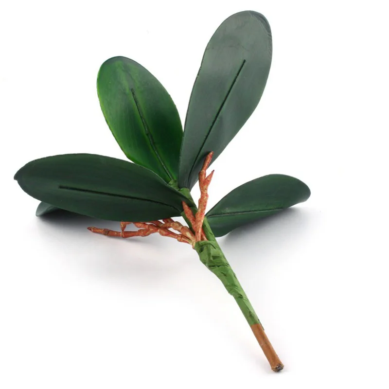 1 шт. искусственная зеленая бабочка листья орхидеи пластиковый цветочный букет