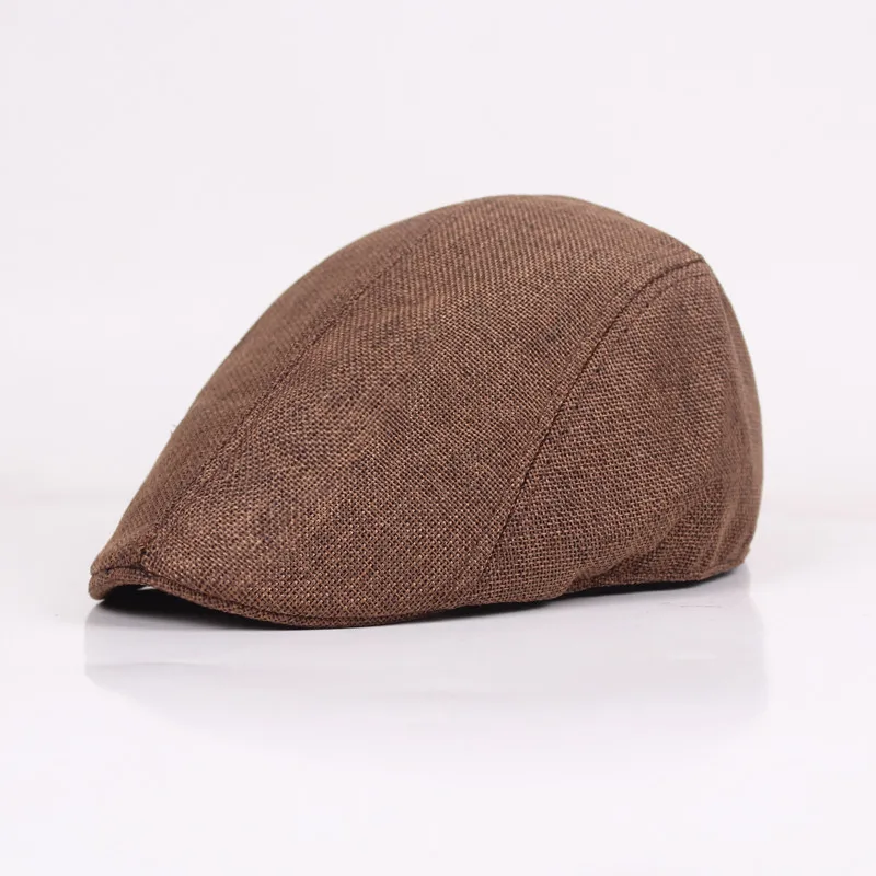 

Men's and Women's Simple Cotton and Linen Beret Breathable Cap Forward Cap Outdoor Sun Hat Adjustable Wild Hat Sun Hat