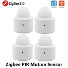 Датчик движения человеческого тела Zigbee 3,0 Tuya, миниатюрный датчик с PIR-датчиком для умного дома, для безопасности, с беспроводным подключением