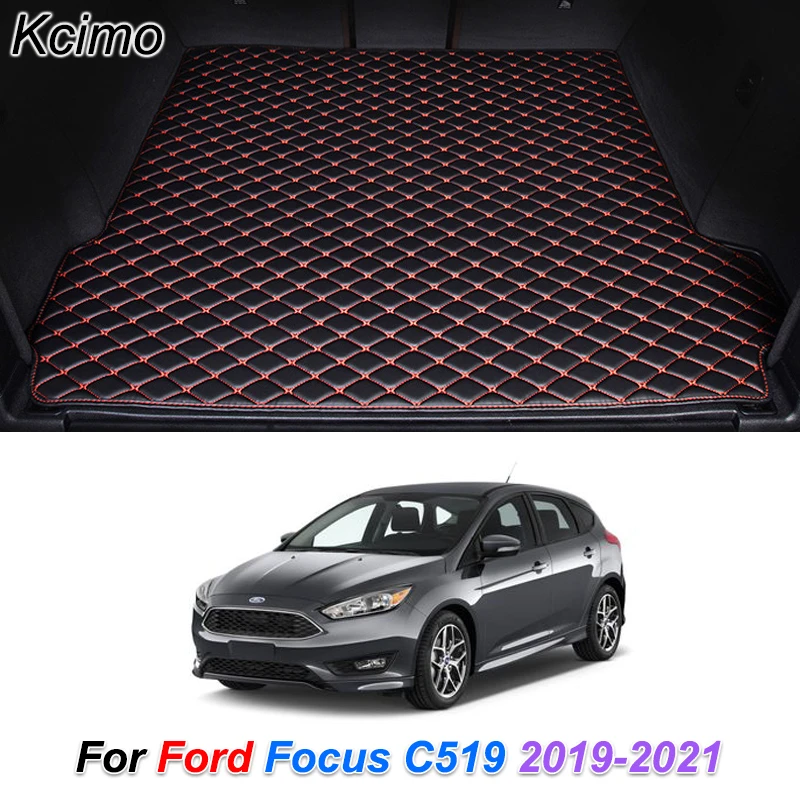 

Leather Car Trunk Mat for Ford Focus C519 2019 2020 2021 Cargo Liner Trunk Floor Pad Carpet Car Accessories