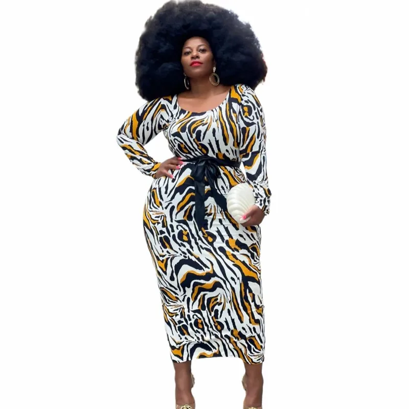 

Leopard T Shirt Dress Women O Neck Sleeve High Waist Robe 2022 Fashion New Full Sleeve Lace Up Streetwear Y2k Long Dress Vestido