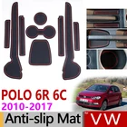 Противоскользящие резиновые коврики для ворот, коврик для чашки для VW POLO 6R 6C 2010 2011 2012 2013 2014 2016 2015 2017 MK5, аксессуары для Volkswagen GTI