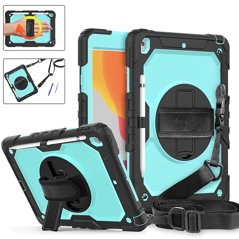 

Heavy Duty Cover iPad 10.2 For iPad 2019 10.2 Case For iPad 7th Generation Case With Pencil Holder For 2020 iPad 8th Gen Cover