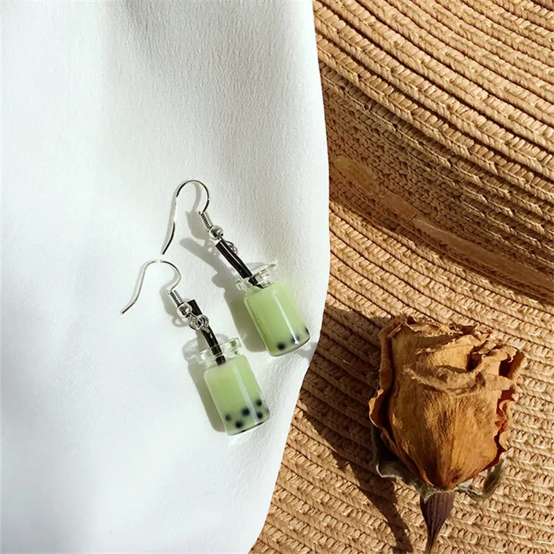 Серьги-Крючки с жемчужинами для женщин креативные маленькие серьги в Корейском