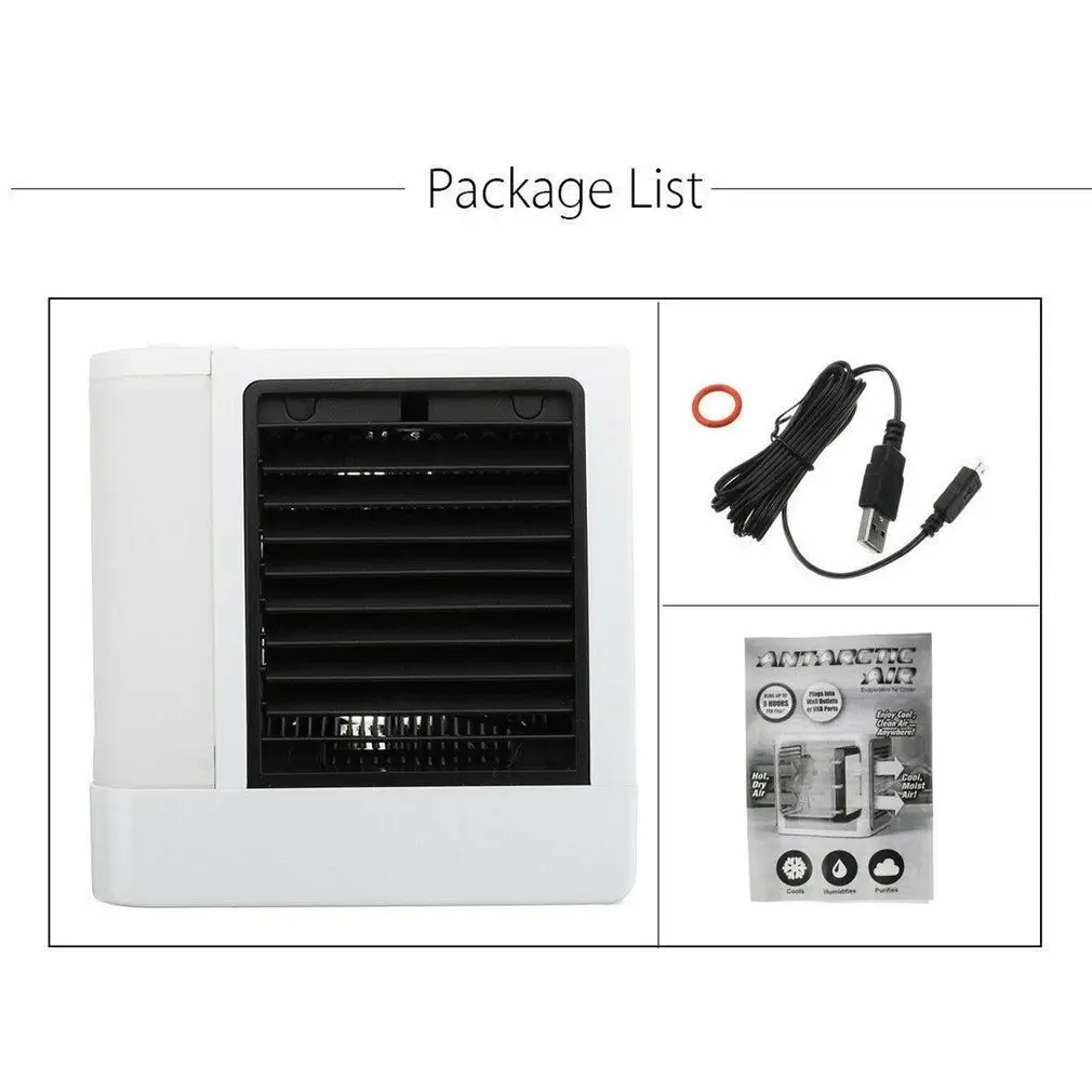 

Mini USB Portable Air Conditioner Humidifier Purifier 7 Colors Light Desktop Air Cooling Fan Air Cooler Fan For Office Room