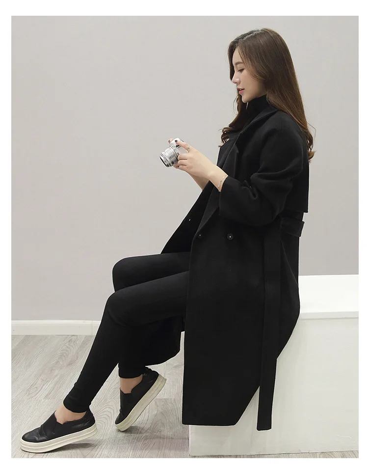 2019 осень и зима новая женская куртка маленький аромат Черная кружевная шерстяная