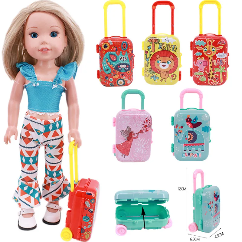 

Аксессуары для кукол, Багаж подходит для американских Wellie Wishers размером 14,5 дюйма, кукла для малышей, подарок на день рождения, фестиваль