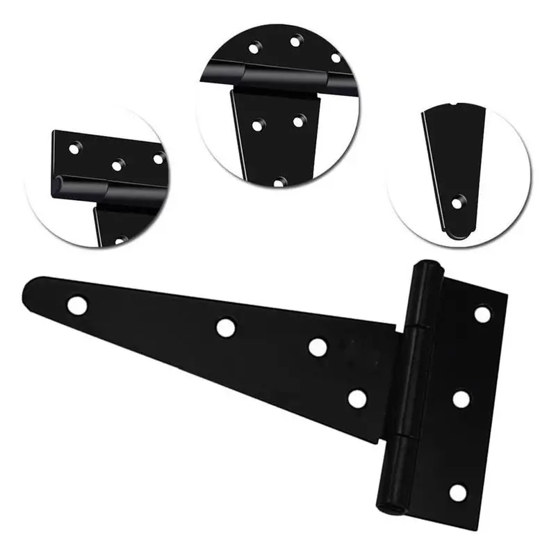 Черная оцинкованная Т образная петля Треугольная шлицевая дверь садовая для