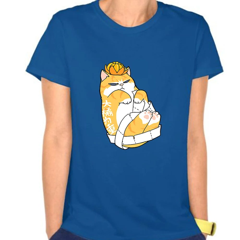 

Funny Orange Cat Printing Female T-shirt Harajuku Short Sleeve Women's shirt Daily Casual Wear Oversize Short sleeve Tshirt