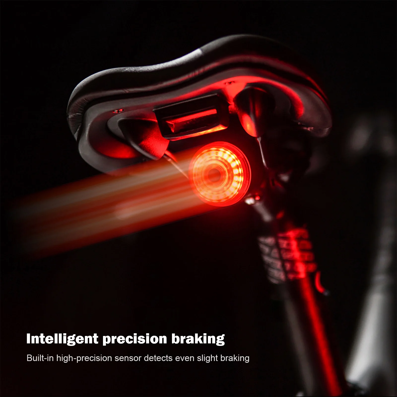 

Интеллектуальный стоп-сигнал для горного велосипеда, USB-зарядка, предупреждающий задний фонарь для ночной езды, водонепроницаемые задние ф...