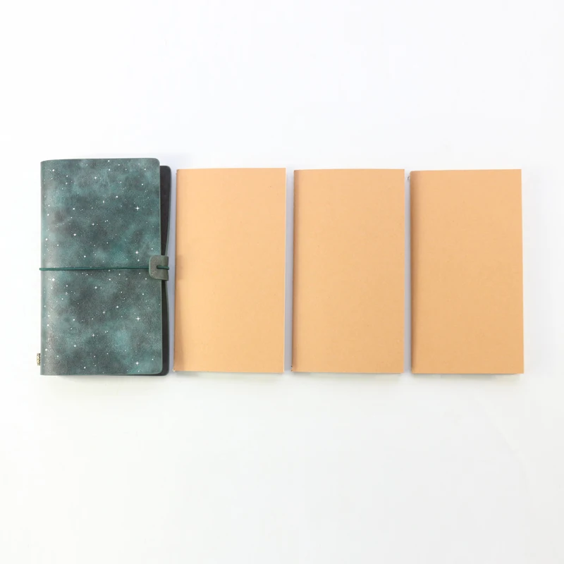 Оригинальный винтажный кожаный ежедневник Domikee с изображением неба для