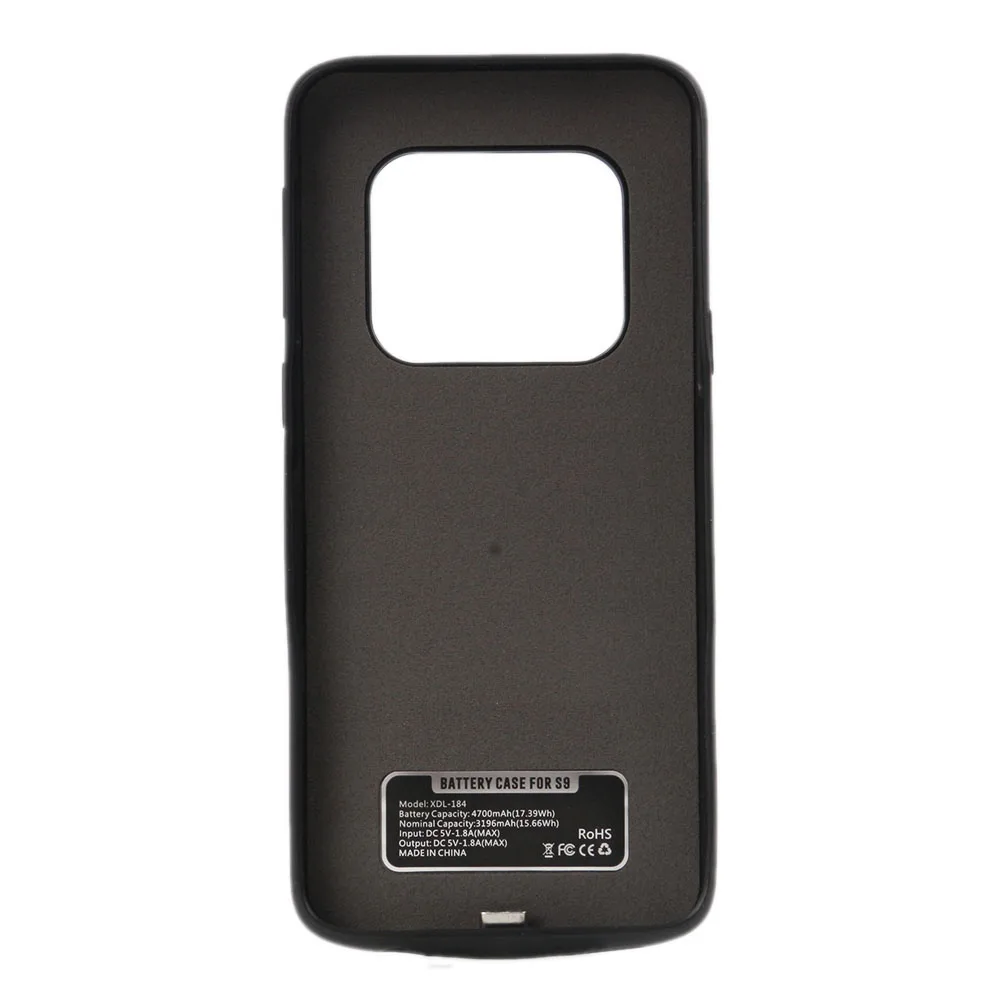 Чехол для samsung galaxy s9 plus power bank 4700 мАч/5200 мАч для samsung s9 для samsung galaxy s9 plus - Цвет: Black s9p 5200Mah
