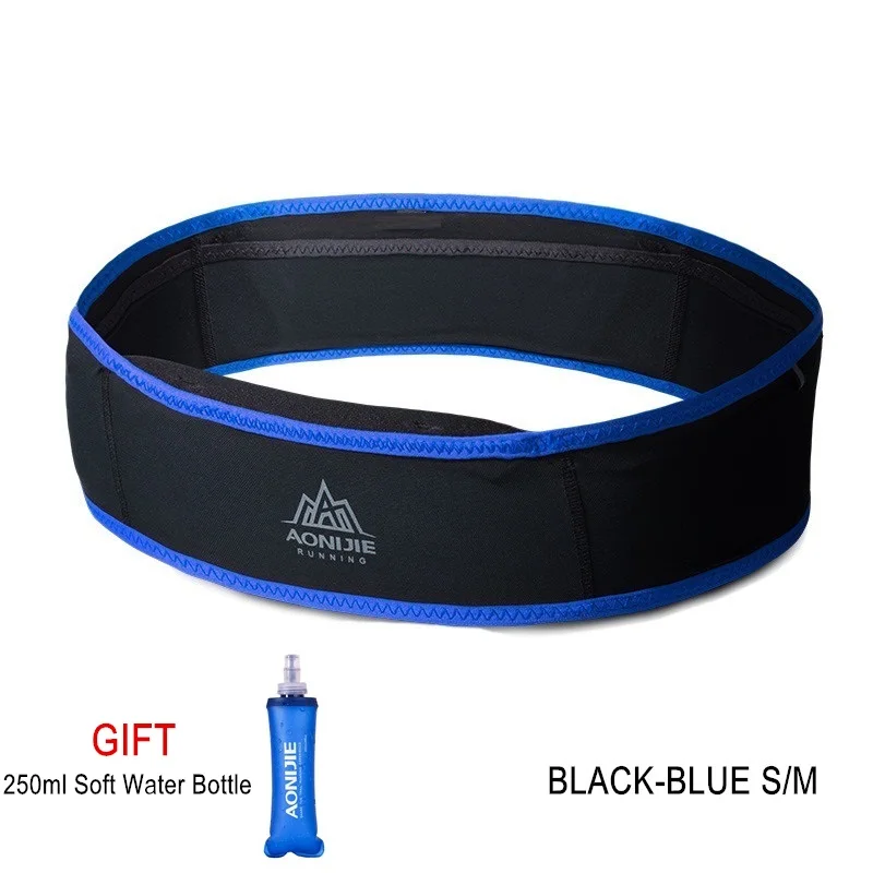Black-Blue SM new AONIJIE W938, тонкая сумка для бега, бега, поясная сумка, сумка для путешествий, денежная тропа, марафон, для спортзала, тренировки, фитнеса, 6,9 дюймов, держатель для мобильного телефона - Цвет: Black-Blue SM new