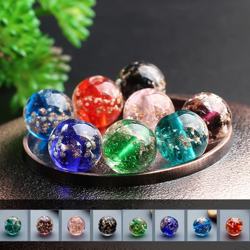 

8 10 12mm Lampwork Glazed Beads For Jewelry Bracelet Necklace DIY Making Jewelry Luminous Beads For Handmade Crafts Decoration