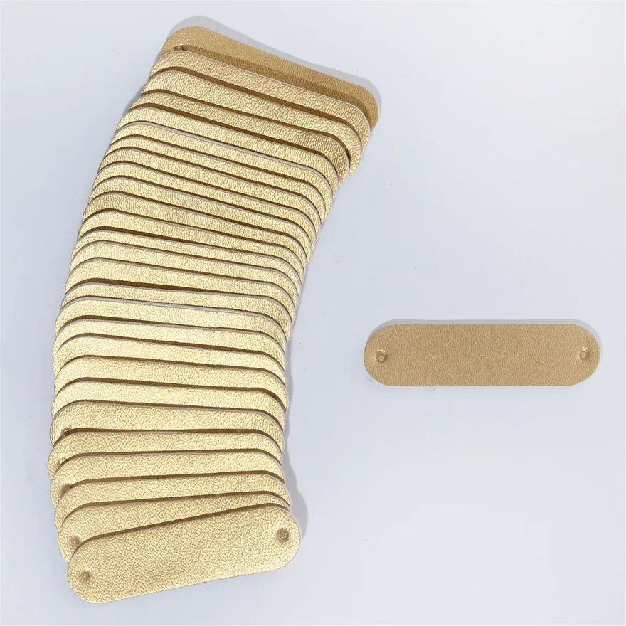 100pcs 45*15MM Blank Space Labels Fiber Leather Tags For Clothes Sewing Crafts Hand Made DIY Hats Bags Garment Accessories - купить по