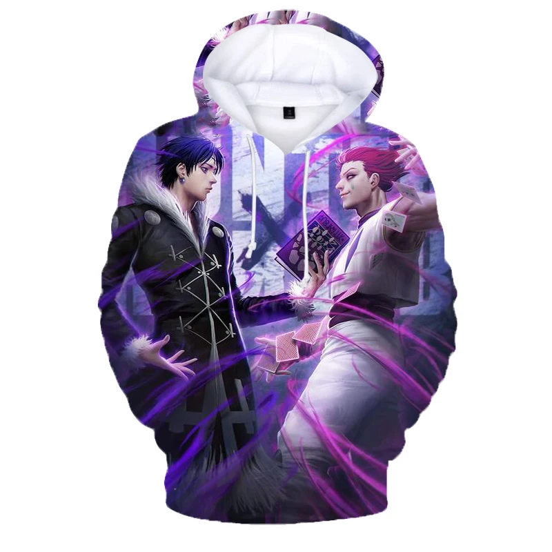 

2021 Kawaii Anime Cartoon Hunter X Hunter 3D Hoodie Sweatshirt Mannen Vrouwen Afdrukken Trui Unisex Trainingspak Hip Hop Gewone