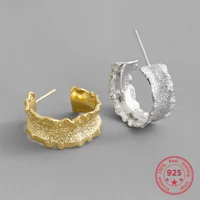 100 hot selling 925 sterling silver stud earrings simple fashion korean ins wave pattern earrings wild female jewelry
