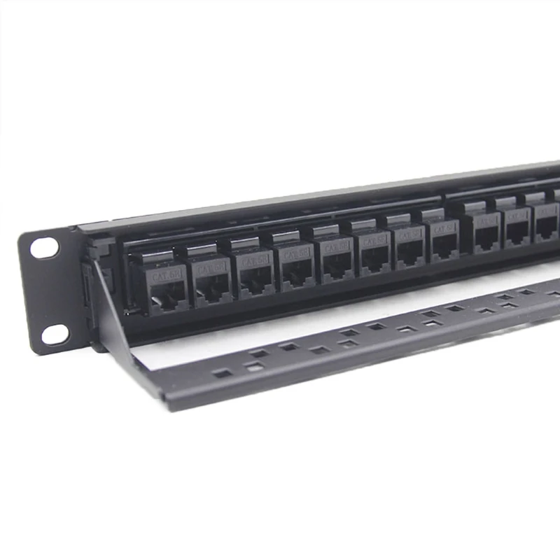Патч-панель Keystone с 24 портами металлическая незагруженная UTP Ethernet Cat6A Jacks стойка
