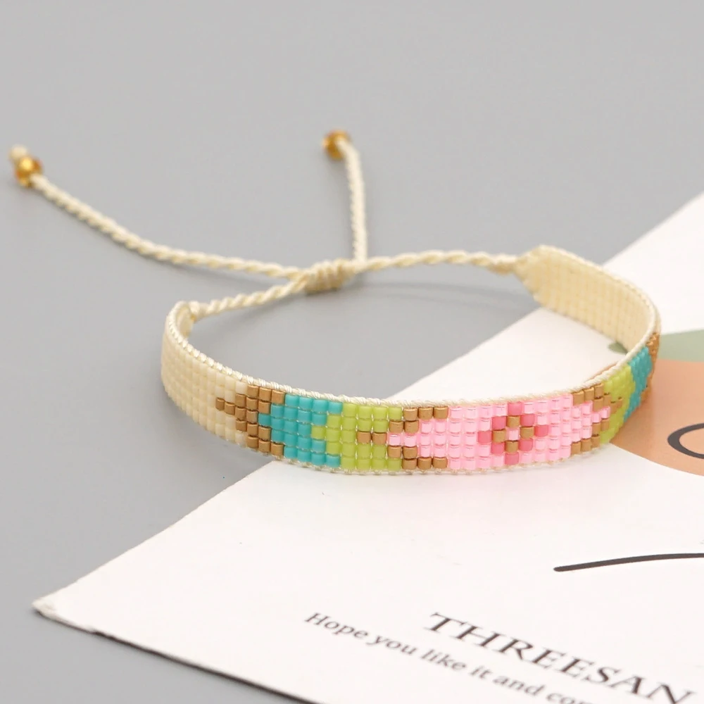 

Go2Boho Bohemian Bracelets for Girl Pulsera Fashion Colorful Jewelry Handmade Bead Jewellery Friendship Miyuki Bracelet Gift