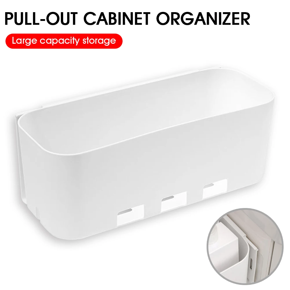 

Under Sink Storage Rack Pull Out Cabinet Basket Organisers Plastic Kitchen Organizer Closet Rack Container Home Accessrioes