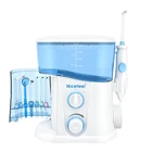 Nicefeel Water Flosser ирригатор для полости рта очиститель зубов 1000 мл большой резервуар для воды с 7 многофункциональными наконечниками EU Plug Blue