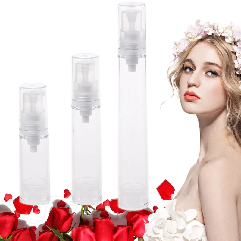

5ml/10ml/15ml Transparent Airless Pump Vacuum Bottle Plastic Travel Bottle