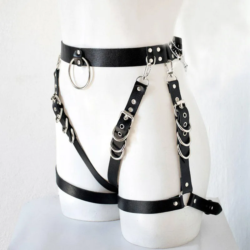 

Women Fashion Strap Belt High Waist Sexy Lingerie Adjustable Leather Bondage Pants Hot Erotic Underwear Ladies Body Harness Leg