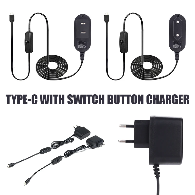 Для Raspberry Pi 4 adaptateur d'alimation 5 V 3A тип-c alimation pour RPI 4 modille B EU US UK AU chargeur disponible
