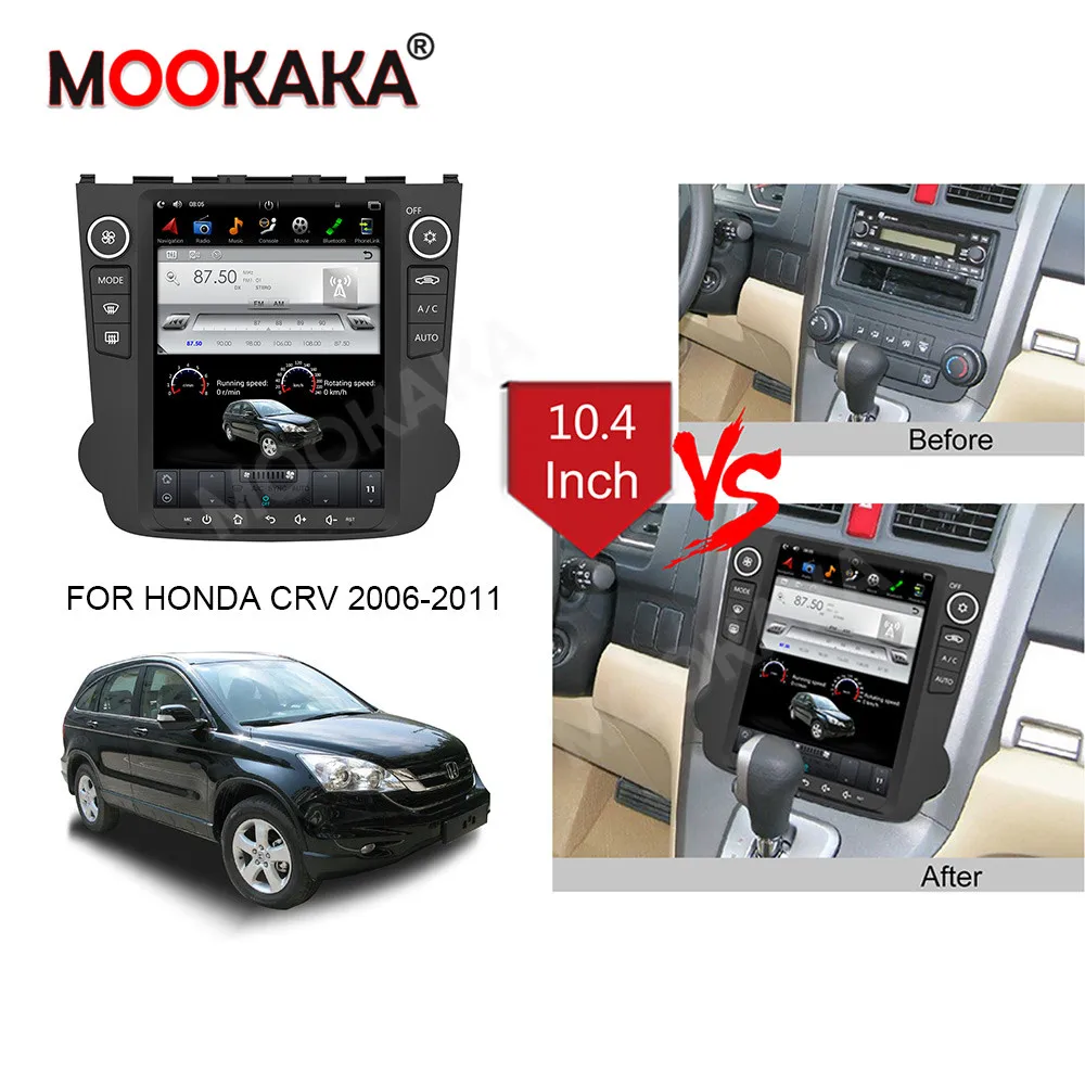 PX6 4 + 64 ГБ Android 9.0 для HONDA CRV 2006-2011 Мультимедийное видео GPS-навигатор Автомобильный