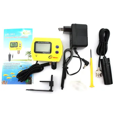 

Digital LCD Online pH Meter Aquarium Water Quality Tester Monitor Analyzer with Thermometer pH Temperature Display O24 19