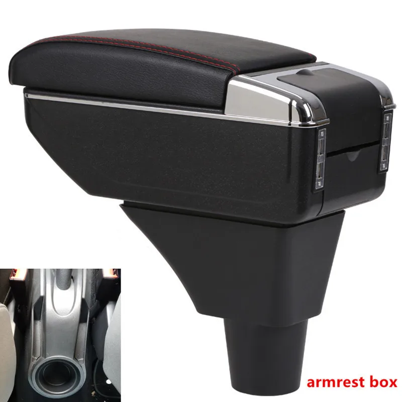 For Seat ibiza armrest box central Store content Storage with cup holder ashtray USB interface car parts | Автомобили и мотоциклы