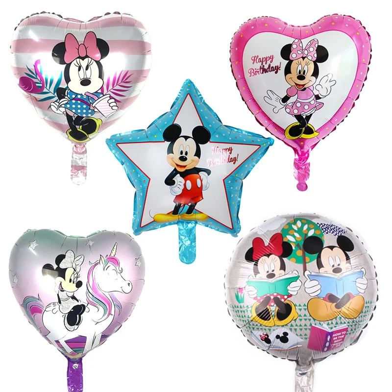1 шт. Микки Маус круглый воздушный шарик из алюминиевой фольги гелиевые шары