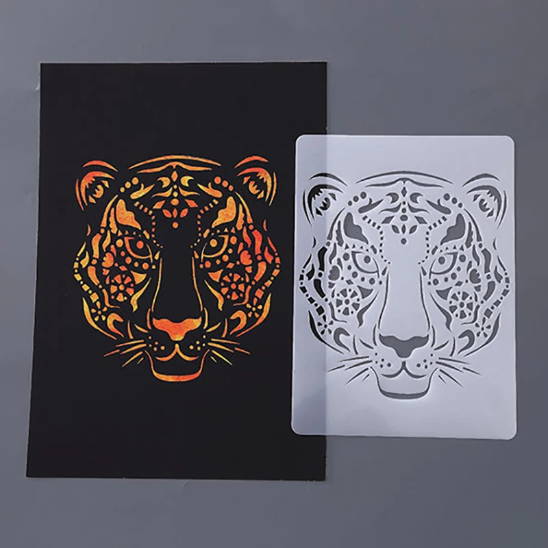 Анималистический шаблон детей царапин трафареты для картин животных DIY альбом