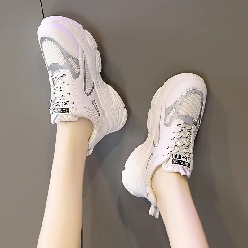 

Women's thick-soled sports shoes thick-soled thick-soled vulcanized shoes fashion breathable casual running shoes women 2021