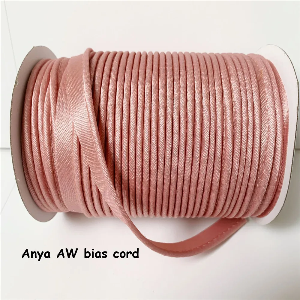 

12mm 52Colors Satin Bias Cord Piping Cord Handmade For DIY Garment Sewing And Trimming cord high quality and 100% cotton rope