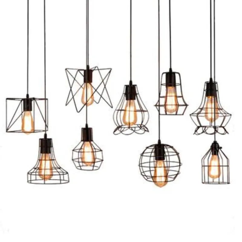 Промышленные подвесные светильники в скандинавском стиле винтажные железные