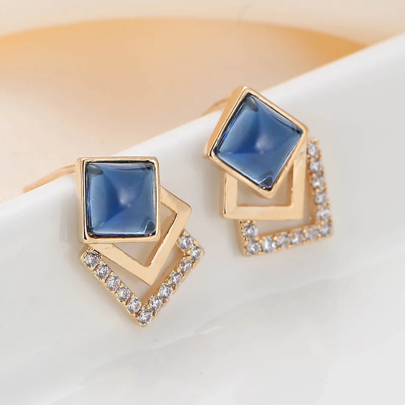 

DE099 Fashion Creative Trend Copper Geometric Earrings Party Gift Wedding Party Woman Jewelry Earrings 2021