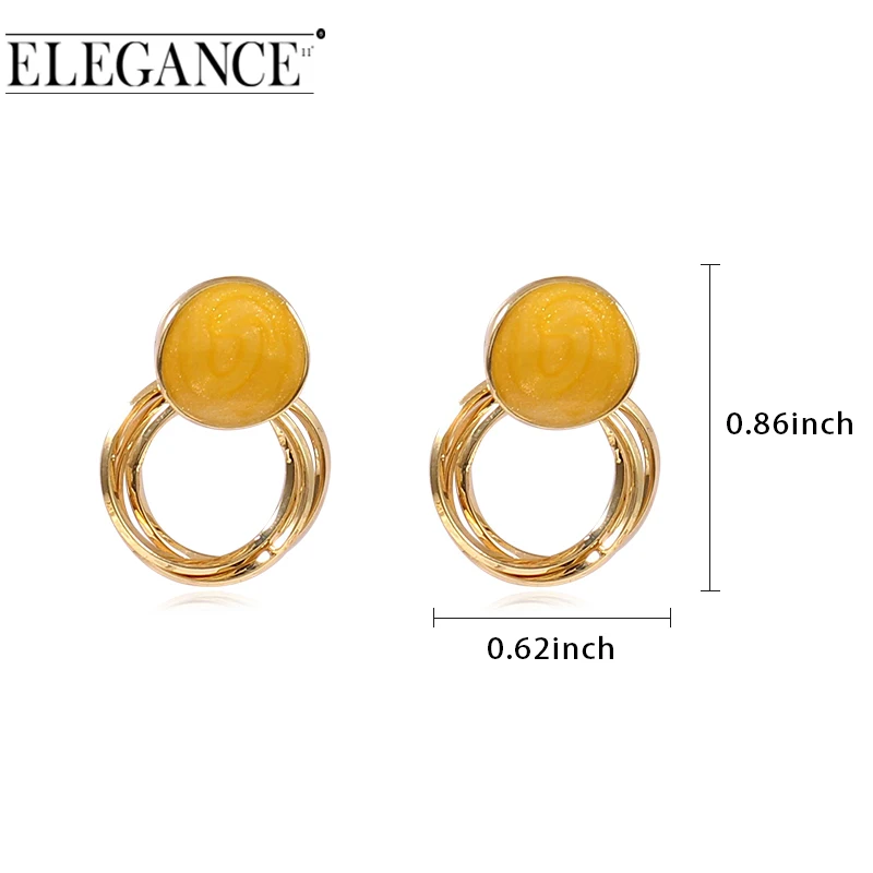 Элегантные осенне-зимние Модные Винтажные масляные Висячие серьги для женщин