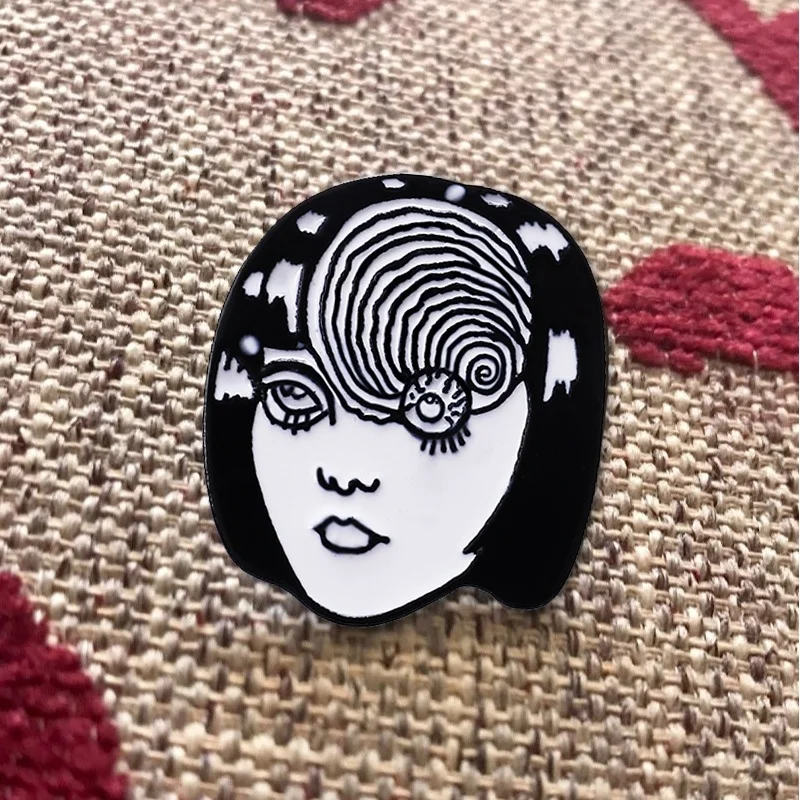 Ужас Аниме комиксов лицо эмалированная брошь Кнопка значок|Броши| |