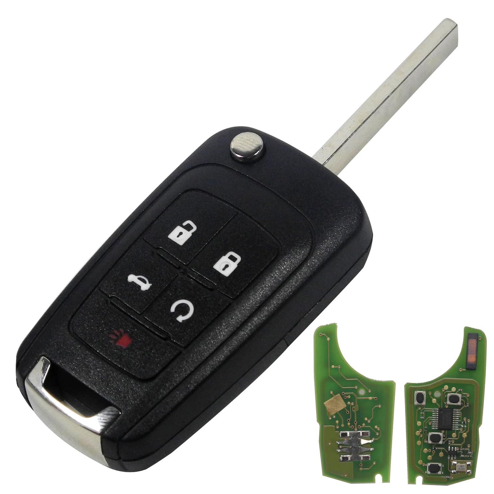 jingyuqin Car Remote Key Suit for Chevrolet Malibu Cruze Aveo Spark Sail 2/3/4 Buttons 433/315MHz Control Alarm Fob - Цвет: 5B