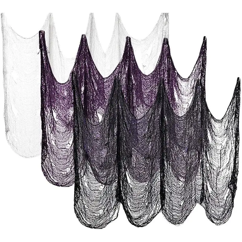 

3Pcs Halloween Gauze Haunted House Decor Creepy Cloth Gauze for Party Decor