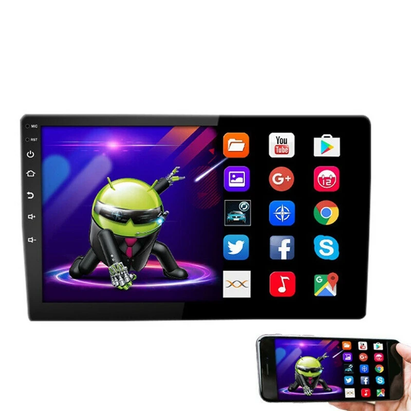 10 1 дюймов Android 9 1Din HD пресс Sn автомобильный MP5 плеер Гб + 16 WIFI Bluetooth GPS навигация