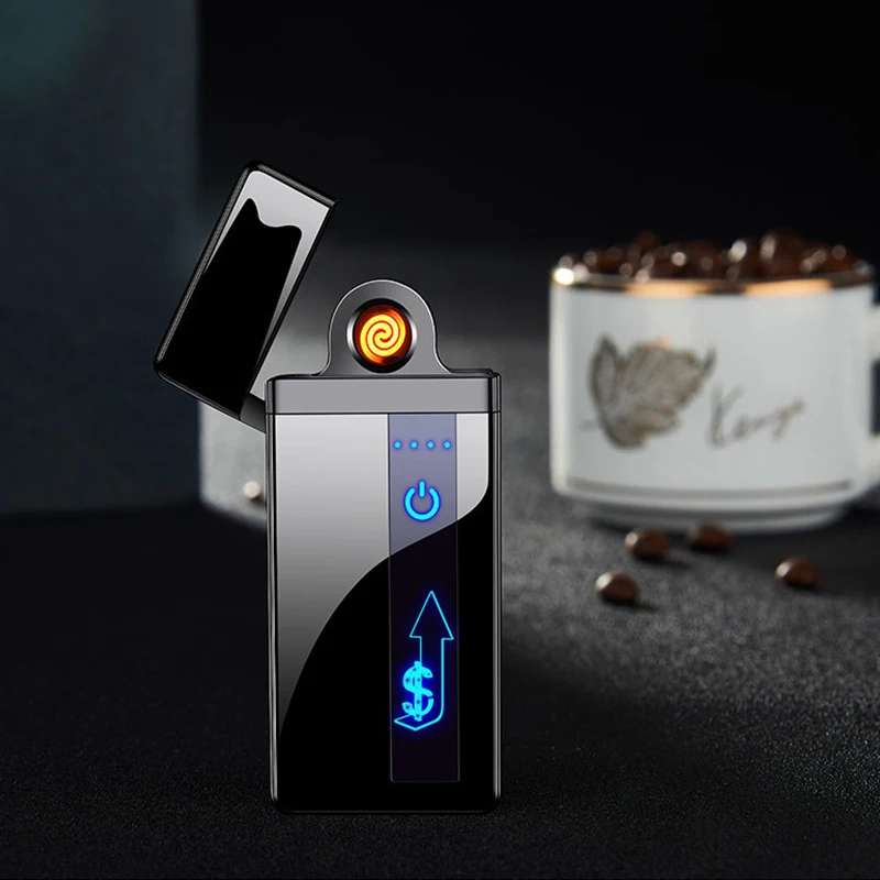 Новинка USB зарядка двойная дуговая сигарета электрическая зажигалка со