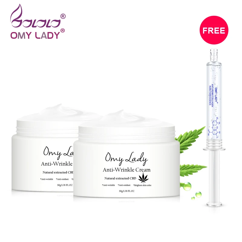 

OMY LADY 2PCS Anti-Wrinkle Cream Anti-aging Nourishing Serum Skin Care Remove Wrinkles Whitening Face Brighten
