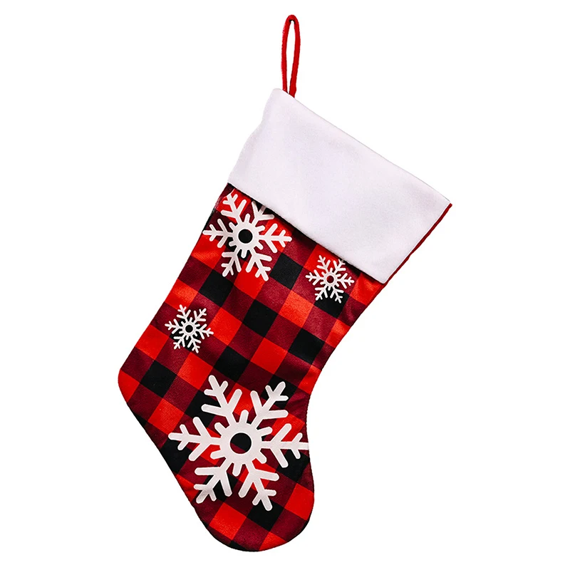 

1Pc Decorative Christmas Sock Xmas Hanging Sock Decor Xmas Candy Pouch Decor for Home Fireplace Holiday Decorations