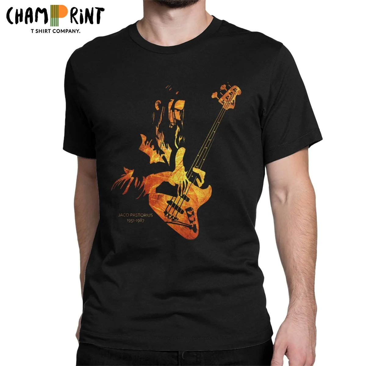 

Men Jaco Pastorius In Memoriam Guitar T Shirts Music Bass Pure Cotton Tops Vintage Short Sleeve Tee Shirt 4XL 5XL 6XL T-Shirts