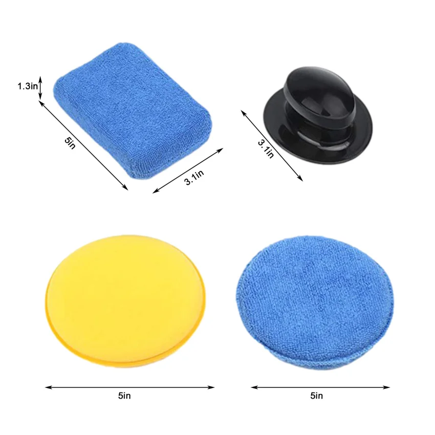 

26PCS Hand-held Sponge Set Polishing Waxing Sponge Car Detailing Wash Tools Car Wash Cleaning Sponge Block Car Clean Accessorie