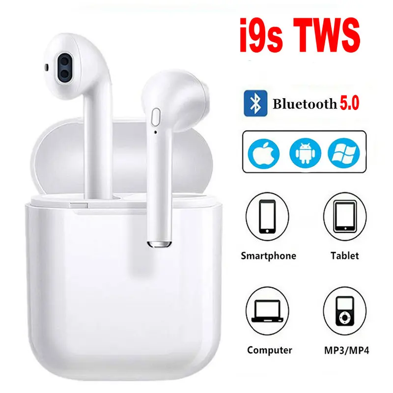 Bluetooth наушники i9s TWS Спортивные Беспроводные гарнитуры стерео беспроводные с